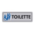Targa Segnaletica Toilette Disabili Adesiva In Pvc Resistente 5x15 Colore Grigio 1