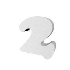 Numero In 3d In Polistirolo Chicago 45cm Altezza 4cm Spessore Per Decorazioni Insegne E Scritte 2 2