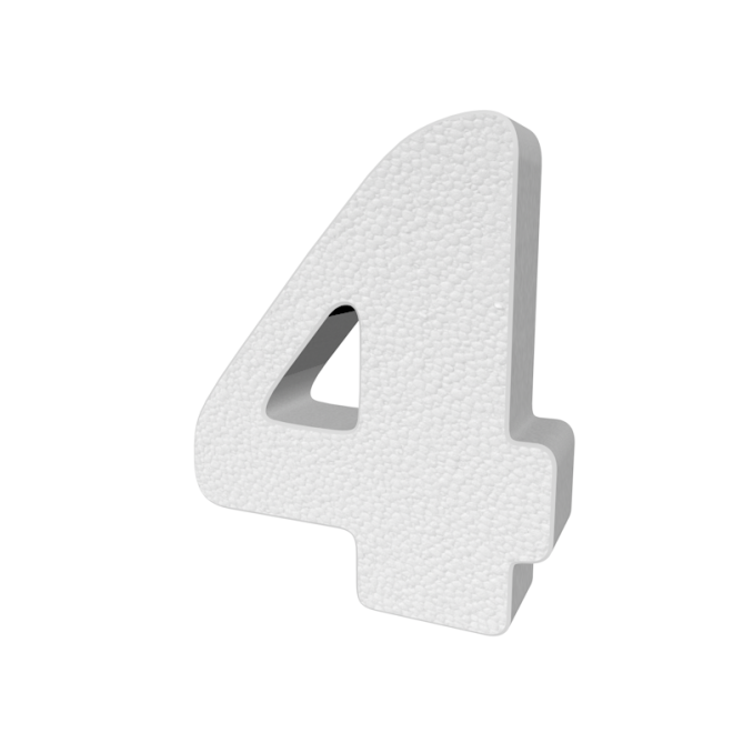 Numero In 3d In Polistirolo Chicago 45cm Altezza 4cm Spessore Per Decorazioni Insegne E Scritte 5