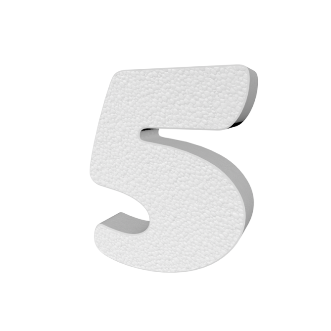 Numero In 3d In Polistirolo Chicago 24cm Altezza 4cm Spessore Per Decorazioni Insegne E Scritte 6