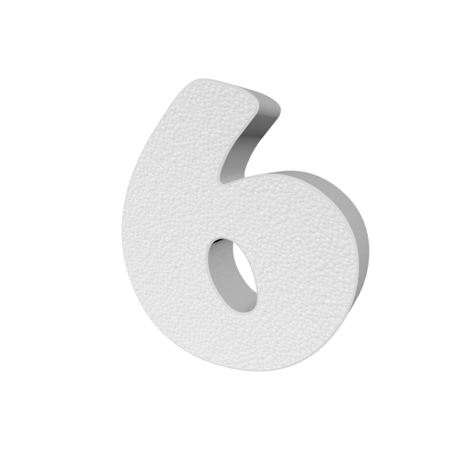 Numero In 3d In Polistirolo Chicago 24cm Altezza 4cm Spessore Per Decorazioni Insegne E Scritte 7