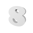 Numero In 3d In Polistirolo Chicago 24cm Altezza 4cm Spessore Per Decorazioni Insegne E Scritte 9