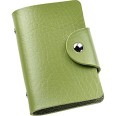 Porta Carte di Credito in Ecopelle con chiusura a Bottone, 12 Tasche, colori vivaci 11