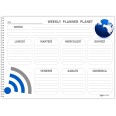 Planning settimanale perpetuo spiralato 30x42cm A3 55fogli planet 4