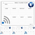 Planning settimanale perpetuo spiralato 30x42cm A3 55fogli planet 6
