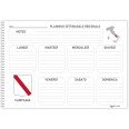 Planning settimanale perpetuo spiralato 30x42cm A3 60fogli 2