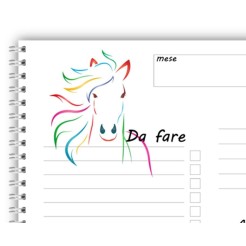 Planning settimanale perpetuo spiralato 21x30cm A4 55fogli planet horse 4 2