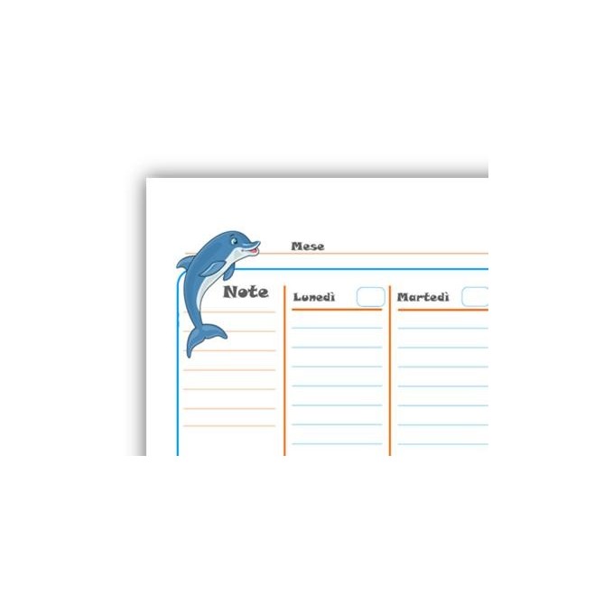 Planning settimanale perpetuo spiralato 21x30cm A4 50fogli school 1