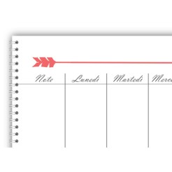 Planning settimanale perpetuo spiralato 30x42cm A3 50fogli cuori school 4 2