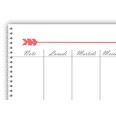 Planning settimanale perpetuo spiralato 30x42cm A3 50fogli cuori school 1