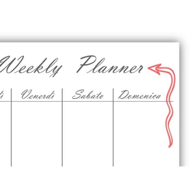 Planning settimanale perpetuo spiralato 30x42cm A3 50fogli cuori school 3