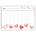 Planning settimanale perpetuo spiralato 30x42cm A3 50fogli cuori school 4
