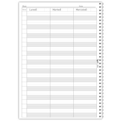Agenda settimanale senza data spiralata plastificata Prenotazioni Hotel B&B 21x30cm A4 58x12mm 3 2