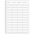 Agenda settimanale senza data spiralata plastificata Prenotazioni Hotel B&B 21x30cm A4 58x12mm 2