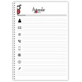 Agenda settimanale senza data spiralata plastificata 21x30cm A4 58x12mm 1