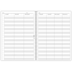 Agenda settimanale senza data spiralata plastificata 21x30cm A4 58x12mm 6