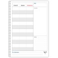 Agenda settimanale senza data spiralata plastificata Prenotazioni Hotel B&B 21x30cm A4 4