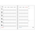 Agenda settimanale senza data spiralata plastificata Prenotazioni Hotel B&B 21x30cm A4 5