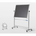 Lavagna Cancellabile Doppia Girevole 90x120 Su Ruote Con Cavalletto In Metallo Verde 90x120 Made In Italy 1
