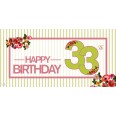 Striscione Auguri Buon Compleanno 33 Anni Donna 1x2 M Carta 120 Gr Semilucida 1