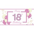 Striscione Auguri Buon Compleanno 18 Anni Donna 1x2 M Carta 120 Gr Semilucida 1
