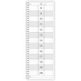 Planning giornaliero perpetuo spiralato 10x30cm orario 15min 120pagine 60fogli 2