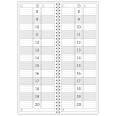 Planning giornaliero perpetuo spiralato 10x30cm orario 15min 120pagine 60fogli 3