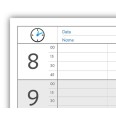 Planning giornaliero perpetuo spiralato 10x30cm orario 15min 120pagine 60fogli 4