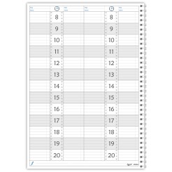 Planning giornaliero perpetuo spiralato 21x30cm A4 orario 15min 120pagine 60fogli 4 2
