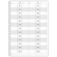 Planning giornaliero perpetuo spiralato 21x30cm A4 orario 15min 120pagine 60fogli 4