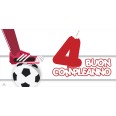 Striscione Auguri Buon Compleanno 4 Anni Baby Calcio 1x2 M Carta 120 Gr Semilucida 1