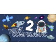 Striscione Auguri Buon Compleanno 2 Anni Baby Space 1x2 M Carta 120 Gr Semilucida 1