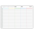 Planning giornaliero perpetuo spiralato 21x30cm A4 orario 30min 140pagine 70fogli natura 3