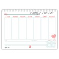 Planning settimanale perpetuo spiralato 21x30cm A4 55fogli cuori 4