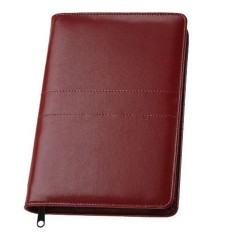 Agenda giornaliera 2026 similpelle con zip 17x24 cm Bordeaux 1