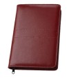 Agenda giornaliera 2026 similpelle con zip 17x24 cm Bordeaux 1
