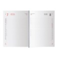 Agenda giornaliera 2025 similpelle chiusura bottone 15x21cm A5 porta penna premium avorio 1