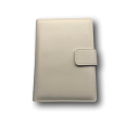 Agenda giornaliera 2025 similpelle chiusura bottone 15x21cm A5 porta penna premium avorio 3