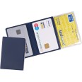 Porta Carte Di Credito E Tessere Magnetiche 3 Tasche 2 Pezzi In Pvc Blu 3