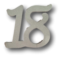 Numero 18 In 3d Cake Topper In Polistirene Per Compleanni Ed Aventi 10cm Silver Per Decorazioni Torte 1