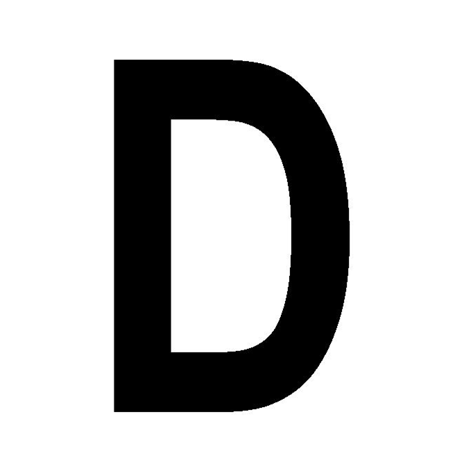 Lettera Adesiva Da 70cm Nera 4