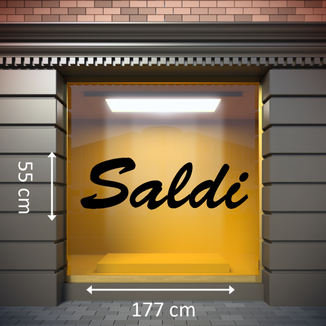 Scritta Adesiva Saldi 55x177cm Per Vetrina Auto Negozio Di Alta Qualità 6