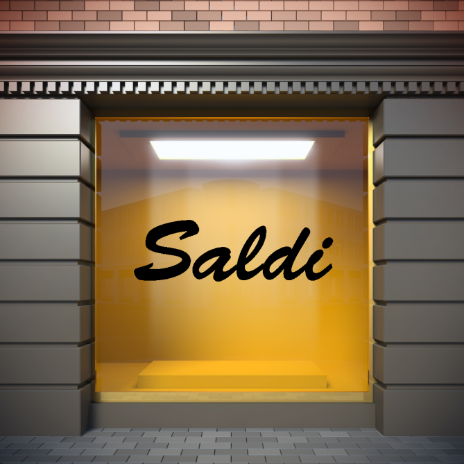Scritta Adesiva Saldi 45x145cm Per Vetrina Auto Negozio Di Alta Qualità 5