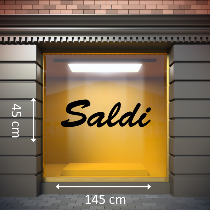 Scritta Adesiva Saldi 45x145cm Per Vetrina Auto Negozio Di Alta Qualità 6