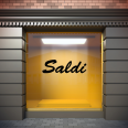 Scritta Adesiva Saldi 35x112cm Per Vetrina Auto Negozio Di Alta Qualità 4