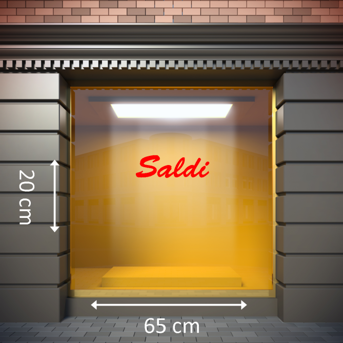Scritta Adesiva Saldi 20x65cm Per Vetrina Auto Negozio Di Alta Qualità 7