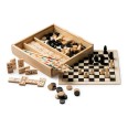 Set Di 4 Giochi In Legno Mikado Scacchi Dama E Domino 1