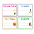 Etichette Adesive Scuola Colorate Personalizzate 70x66 Mm Con Materie Scolastiche 40 Etichette Per Libri Quaderni 3