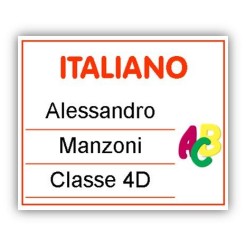 Etichette Adesive Scuola Colorate Personalizzate 70x66 Mm Con Materie Scolastiche 40 Etichette Per Libri Quaderni 7 2