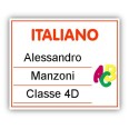 Etichette Adesive Scuola Colorate Personalizzate 70x66 Mm Con Materie Scolastiche 40 Etichette Per Libri Quaderni 8
